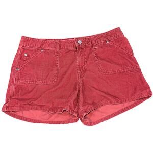 Vintage Y2K Old Navy Corduroy Shorts Women 8 Burnt Orange 100% Cotton Preppy